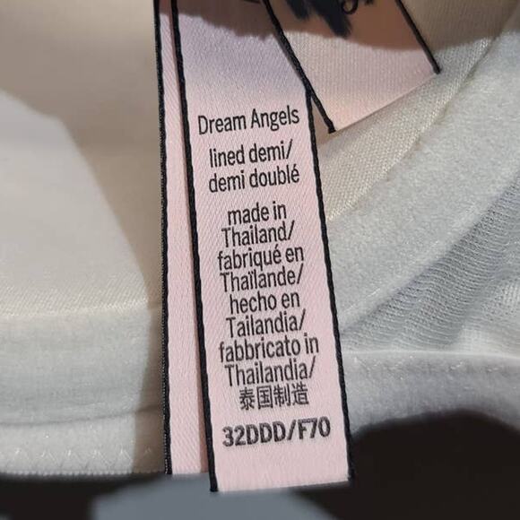 VICTORIA'S SECRET LIGHTLY LINED DREAM ANGELS BRA 32 DDD - Picture 5 of 5